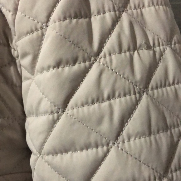 Gorgeous NWOT LANDS’ END Prima Loft Pull Over-S 6-8) Light Stone/Tan Trim-Snaps - Picture 5 of 17